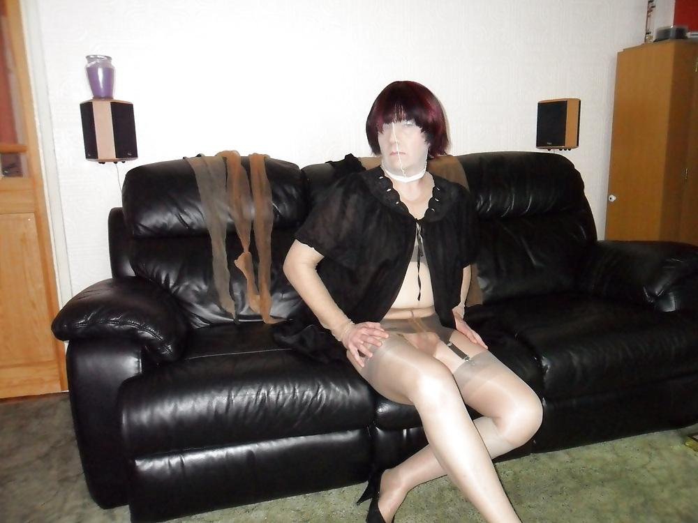 11P Pantyhose encased crossdresser