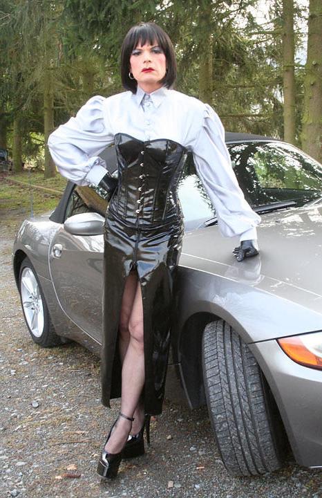 15P Crossdresser waiting for cocks  in a parking lot