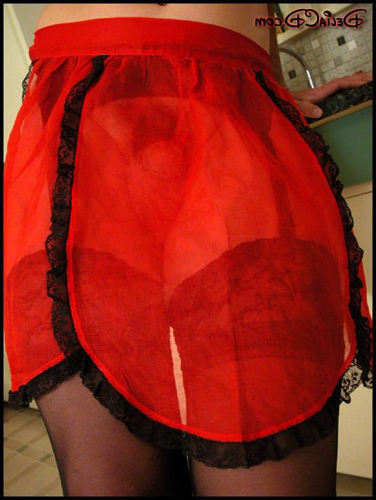 16P Crossdresser Delia posing in french maid outfit
