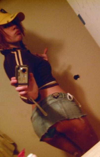 10P Frisky lady spied when shooting her naked boobs