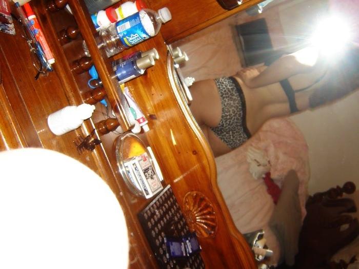 8P Asian girl parades in really small underwear