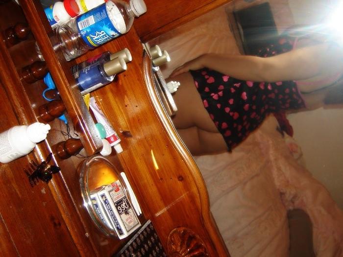 8P Asian girl parades in really small underwear