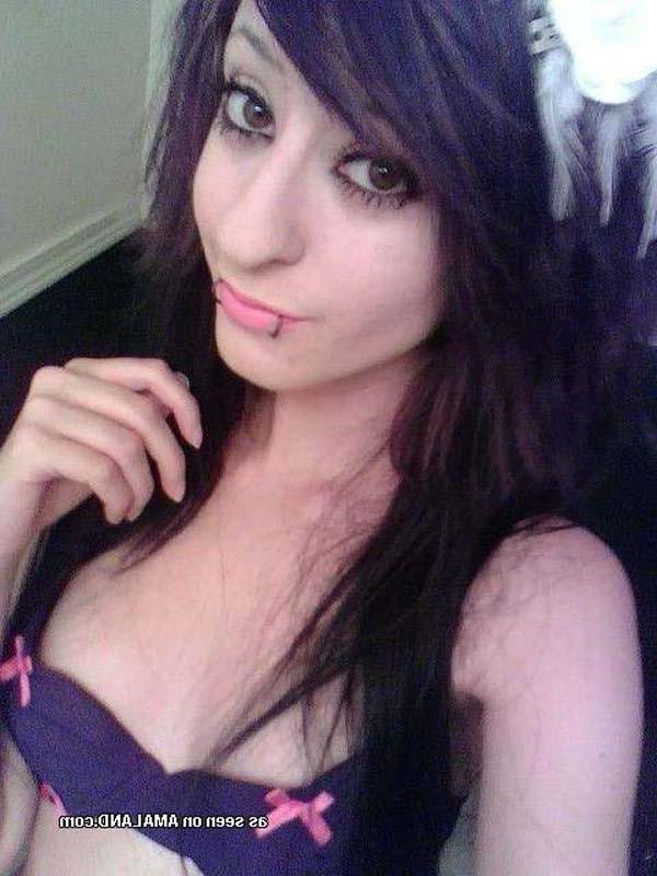 15P Lovely emo rocker teens teasing in panties