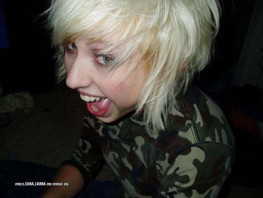 15P Lovely emo rocker teens teasing in panties