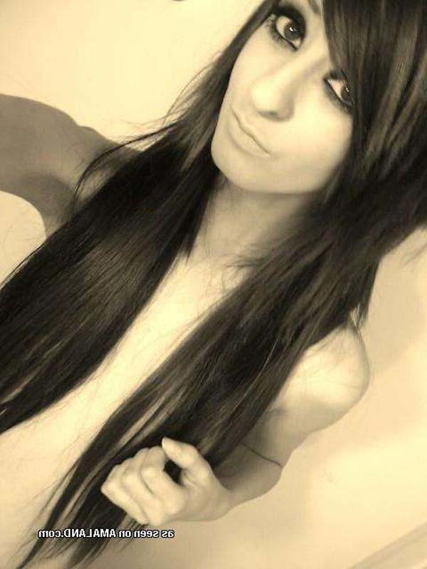 15P Lovely emo rocker teens teasing in panties