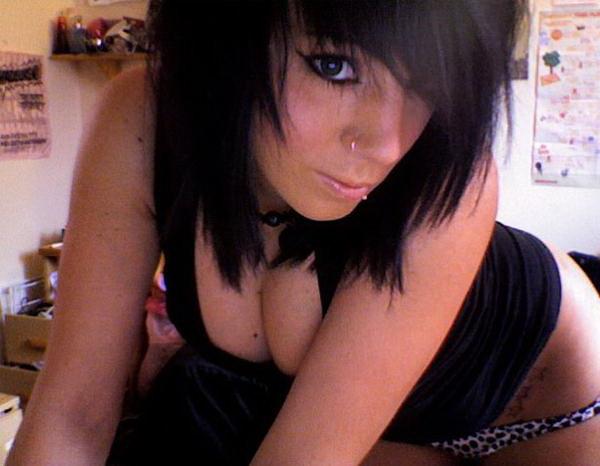 15P Horny selfshot emo teens teasing in panties