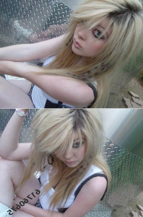 15P Horny selfshot emo teens teasing in panties