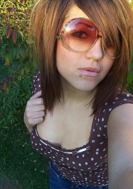 15P Pierced rocker emo teen girlfriends teasing