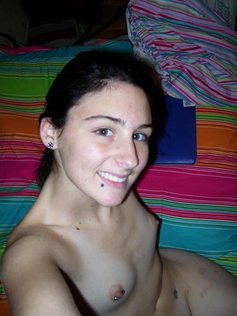 15P Self shooting emo teen girlfriend with tiny tits