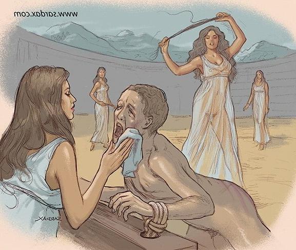 25P Woman who whip a Man