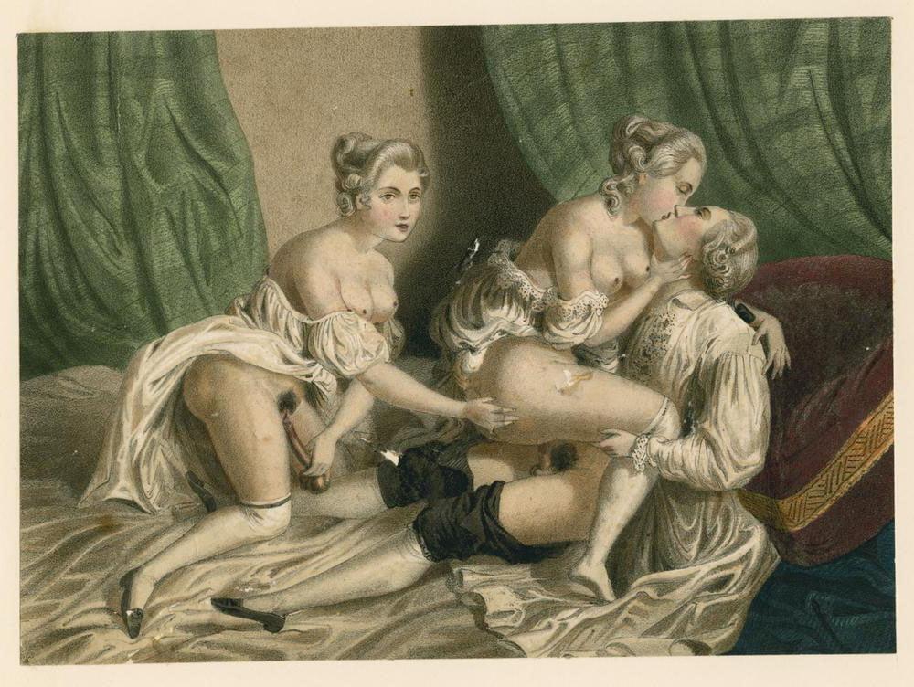 25P Erotic drawings of 19th century