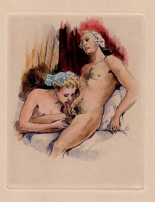 25P Erotic drawings of 19th century