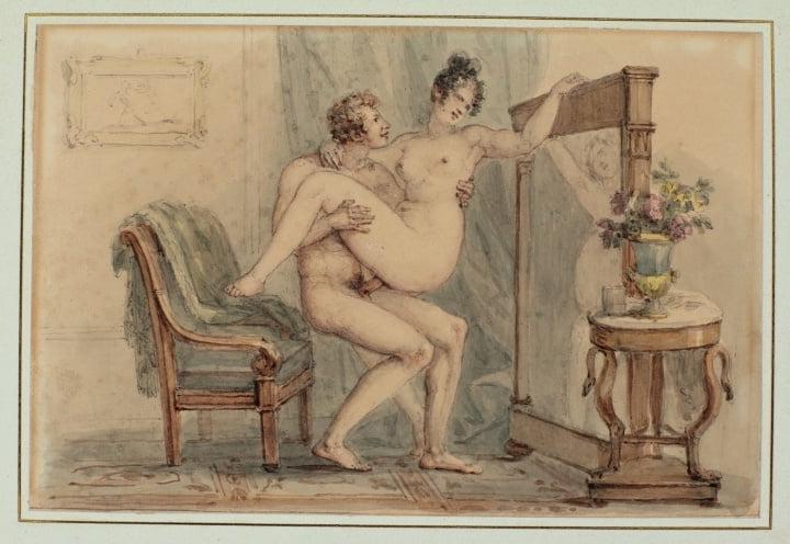 25P Erotic drawings of 19th century