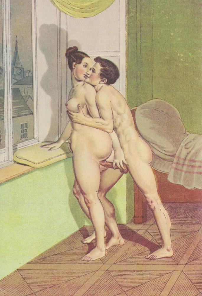 25P Erotic drawings of 19th century