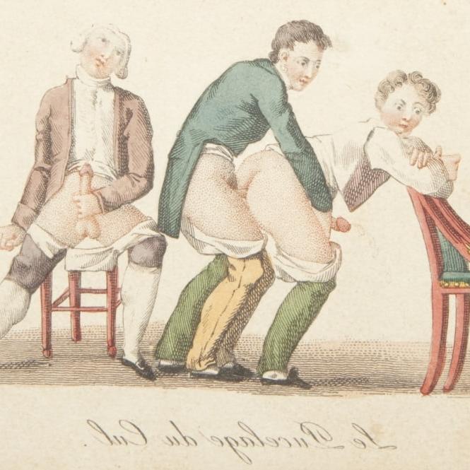 25P Erotic drawings of 19th century