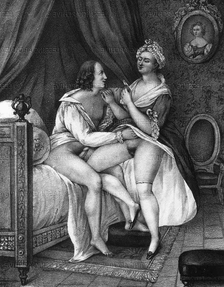 25P Erotic drawings of 19th century
