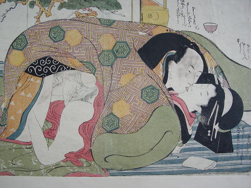 15P SHUNGA: oriental erotic prints