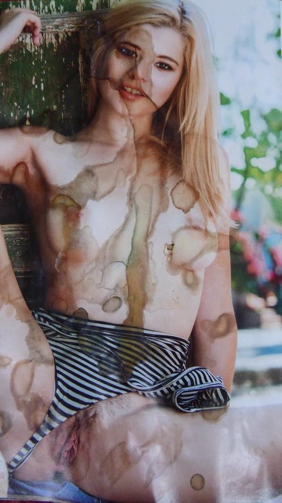 25P Cum stains in Hustler magazine May 2015
