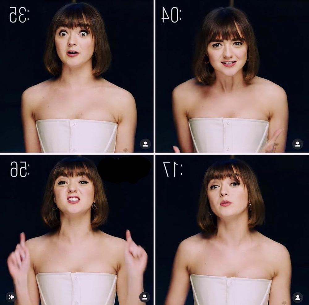 25P Cum to Maisie Williams 08