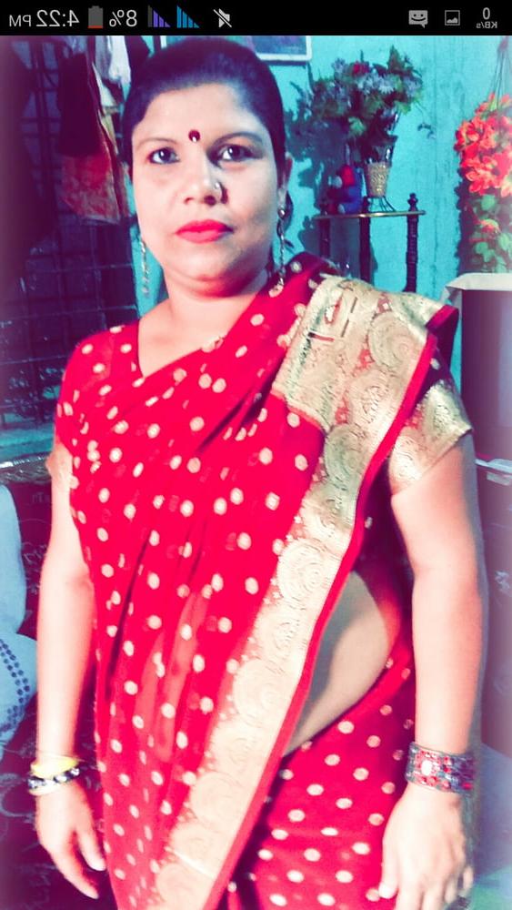 9P My mom blue saree hot sexy