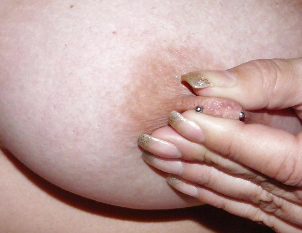 6P My pierced hanging tits