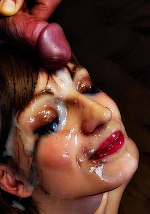 25P Gesichter mit Sperma 9
