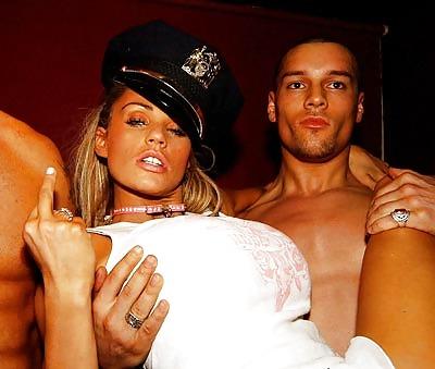 7P Katie Price aka Jordan with male strippers