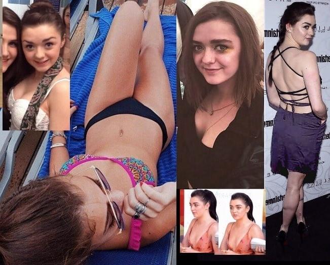 22P Cum to Maisie Williams 07