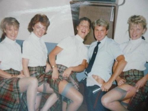 25P air stewardess oopps stockings