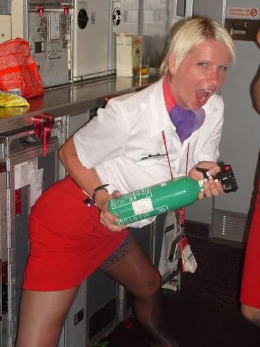 25P air stewardess oopps stockings