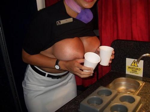 25P air stewardess oopps stockings
