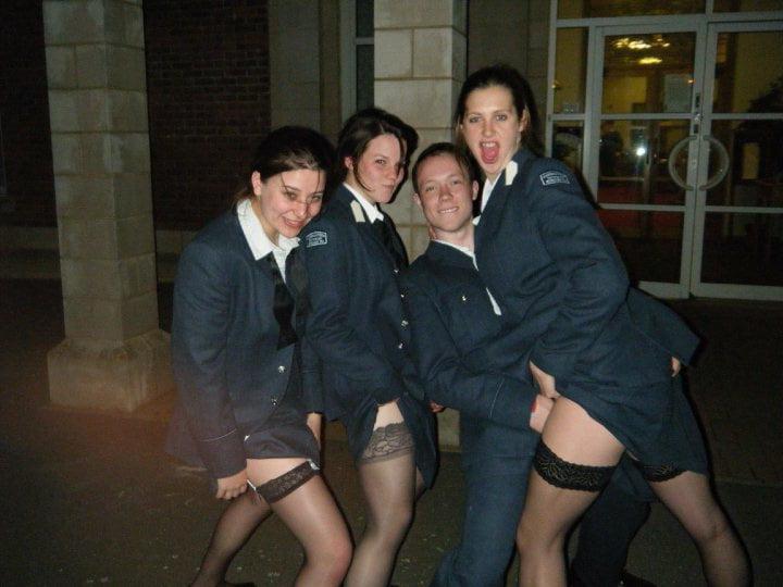 25P air stewardess oopps stockings