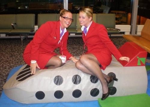 25P air stewardess oopps stockings