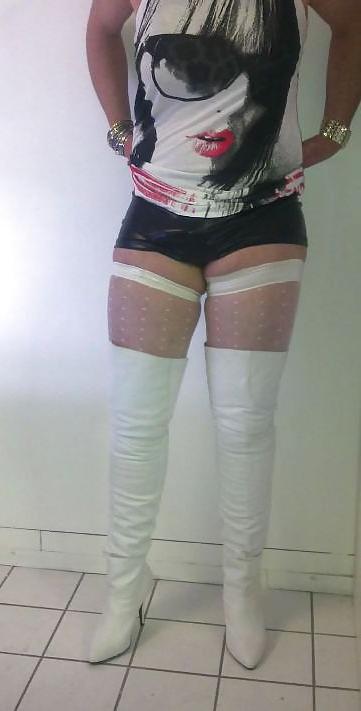 16P Hotpants and overknee boots me cd tv sissy