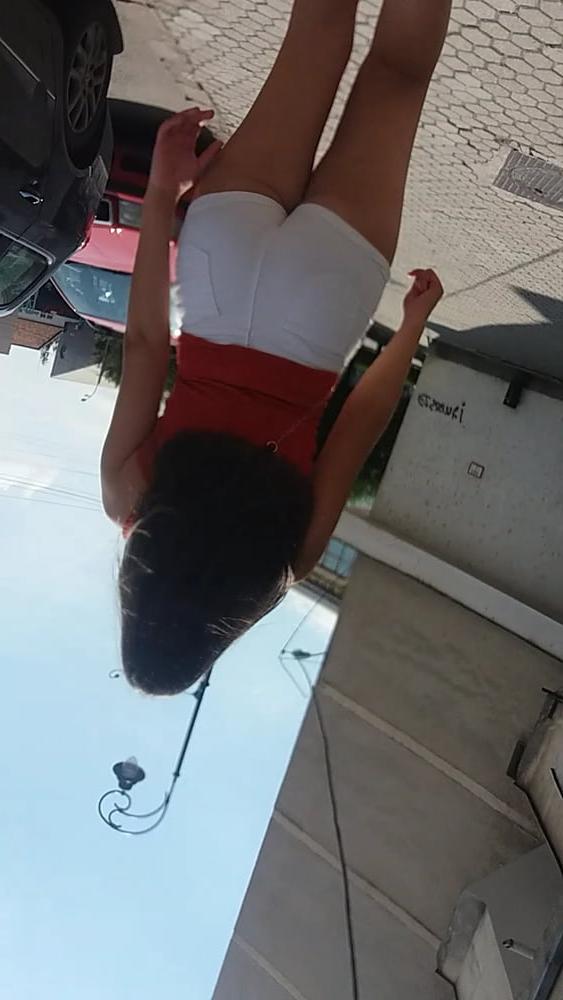 22P Sexy ass on the street in shirt