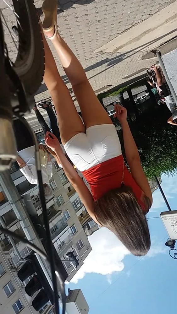 22P Sexy ass on the street in shirt