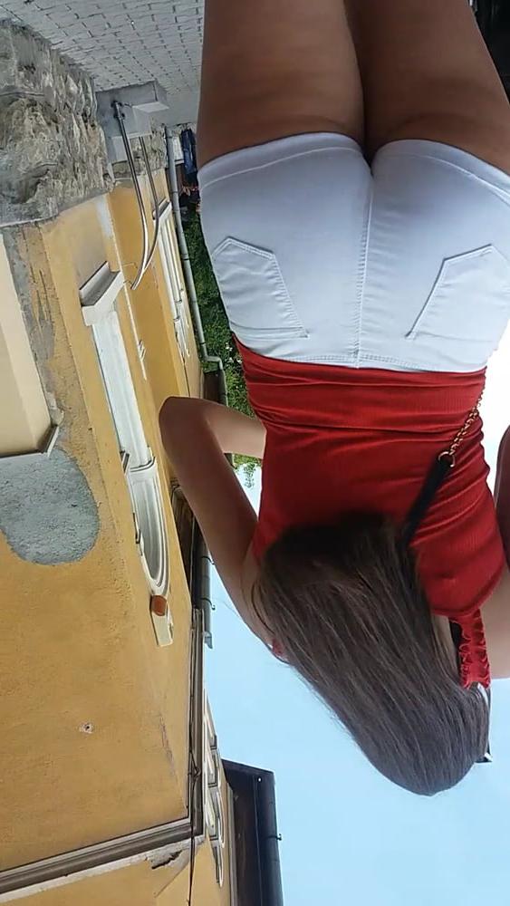 22P Sexy ass on the street in shirt