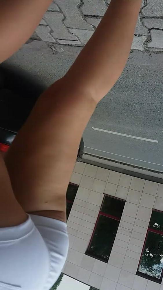 22P Sexy ass on the street in shirt