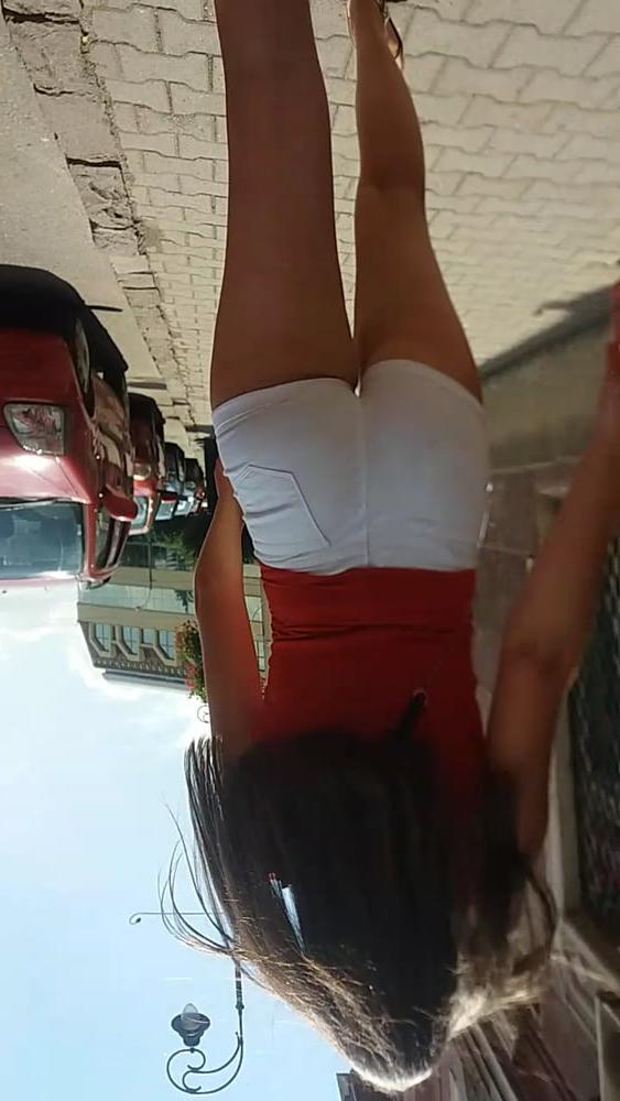22P Sexy ass on the street in shirt