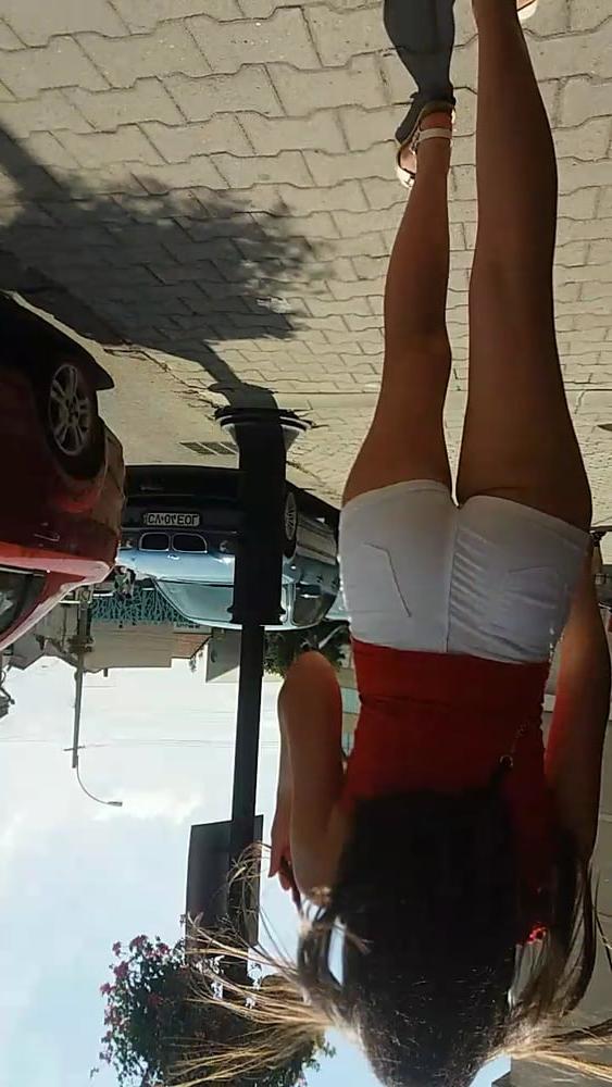 22P Sexy ass on the street in shirt