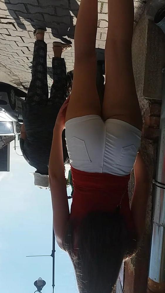 22P Sexy ass on the street in shirt