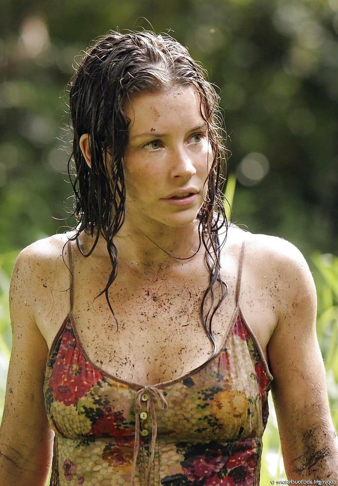25P Evangeline Lilly Cum Material