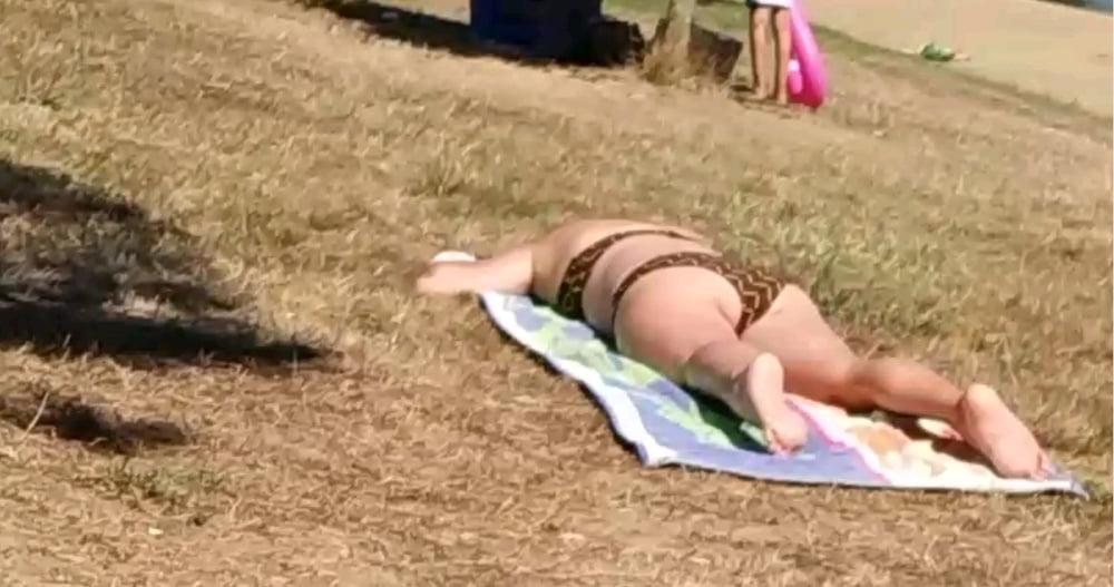 13P Spy sunbathing