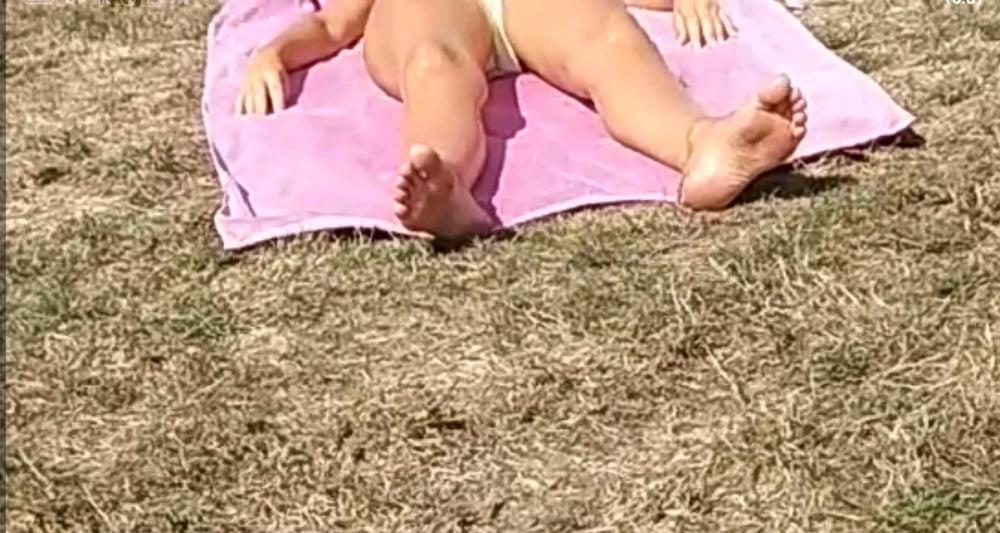 13P Spy sunbathing