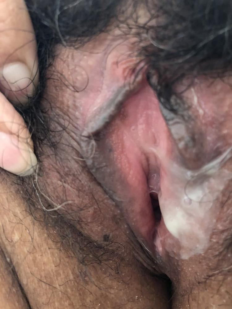 13P Hairy latina wife shows nice pink pussy