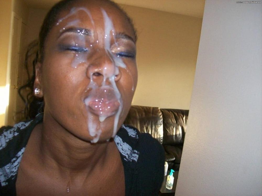 18P EBONY GIRL CUM FACE