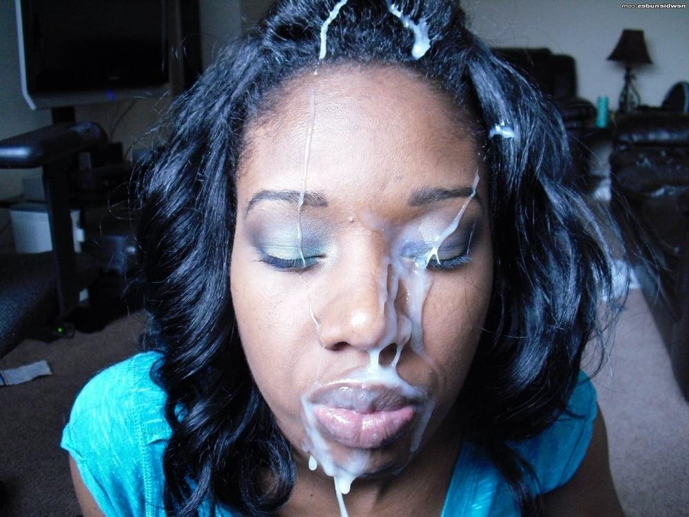 18P EBONY GIRL CUM FACE