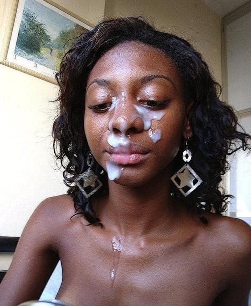 18P EBONY GIRL CUM FACE