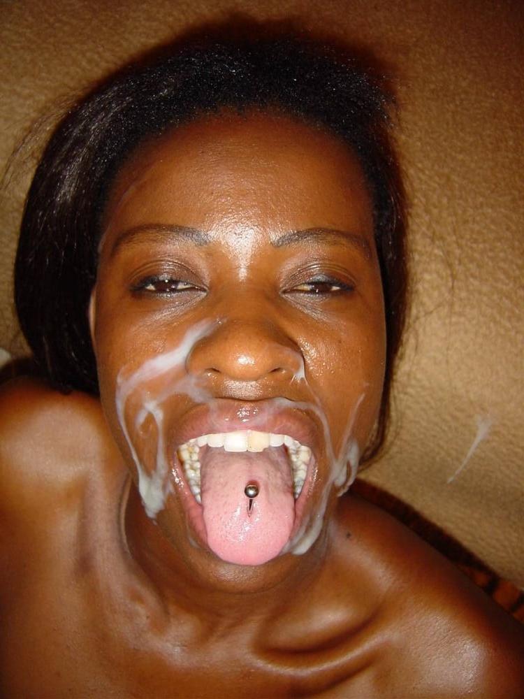 18P EBONY GIRL CUM FACE