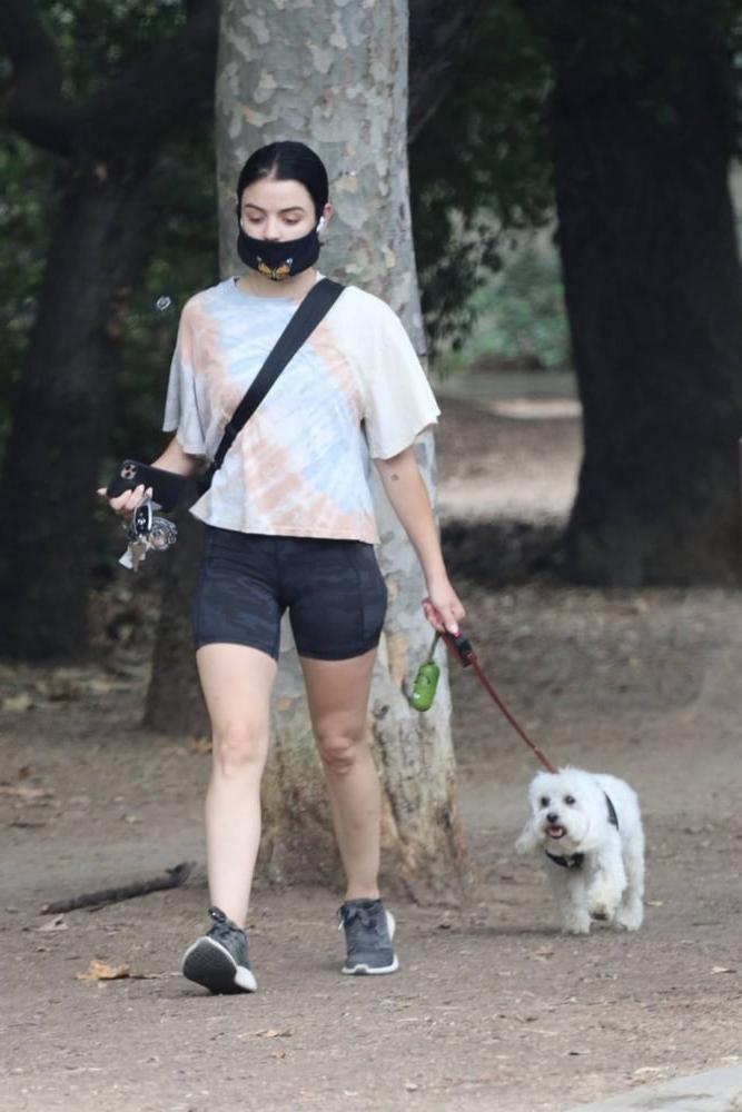 10P Lucy Hale  Booty in Camouflage Shorts